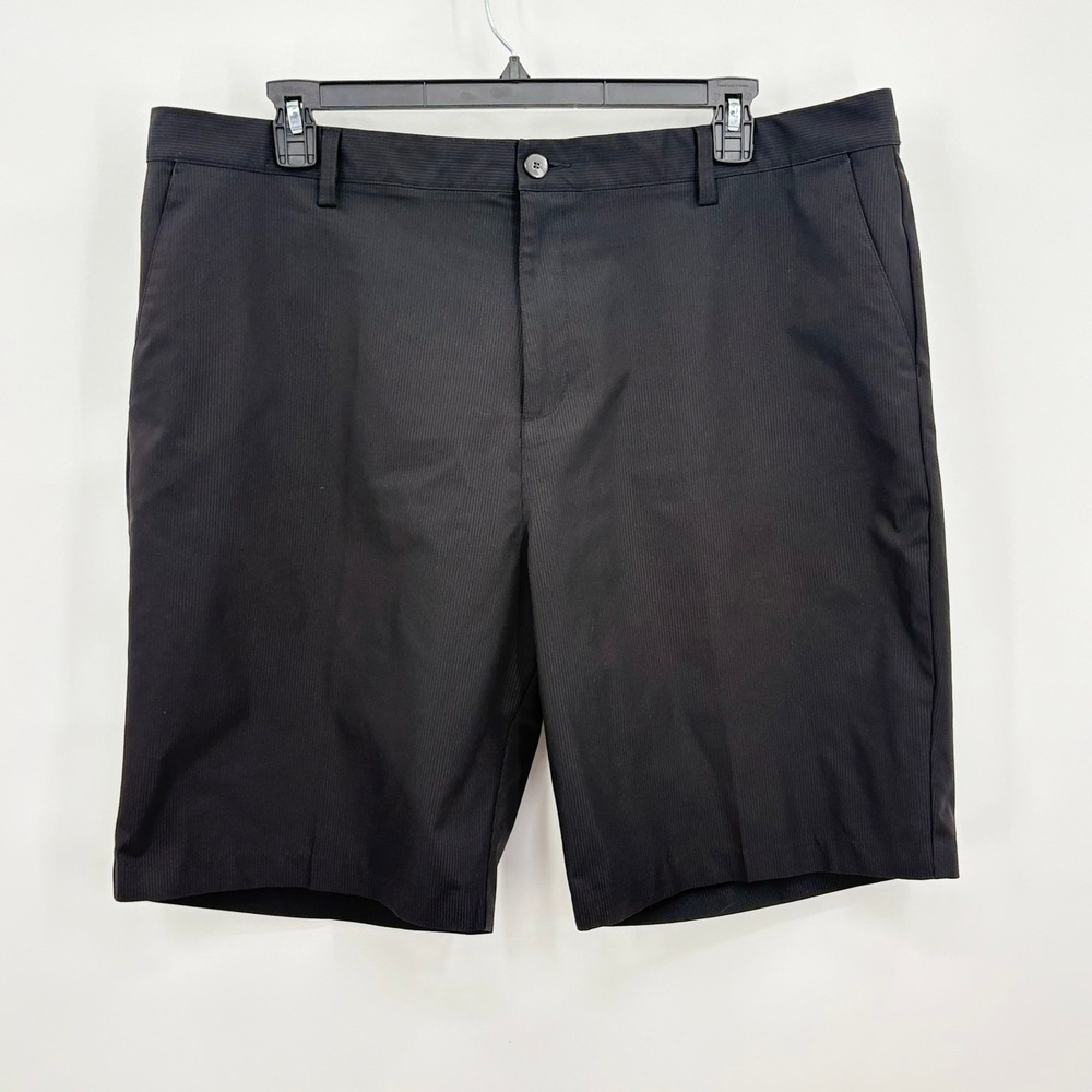 Adidas Climalite Mens Black Micro Stripe Golf Shorts Size 42 AE7002 Performance